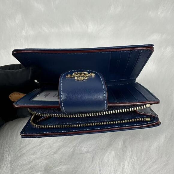 Coach Medium Corner Zip Wallet In Signature Denim CZ344 NWT - Picture 8 of 8